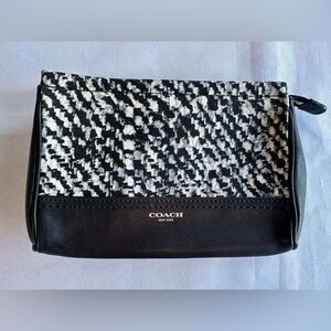 Coach Monochrome Patterned Black Grey Clutch Wristlet no Strap